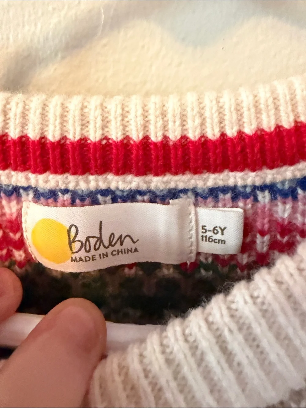 Mini Boden Holiday Robin Knit Sweater